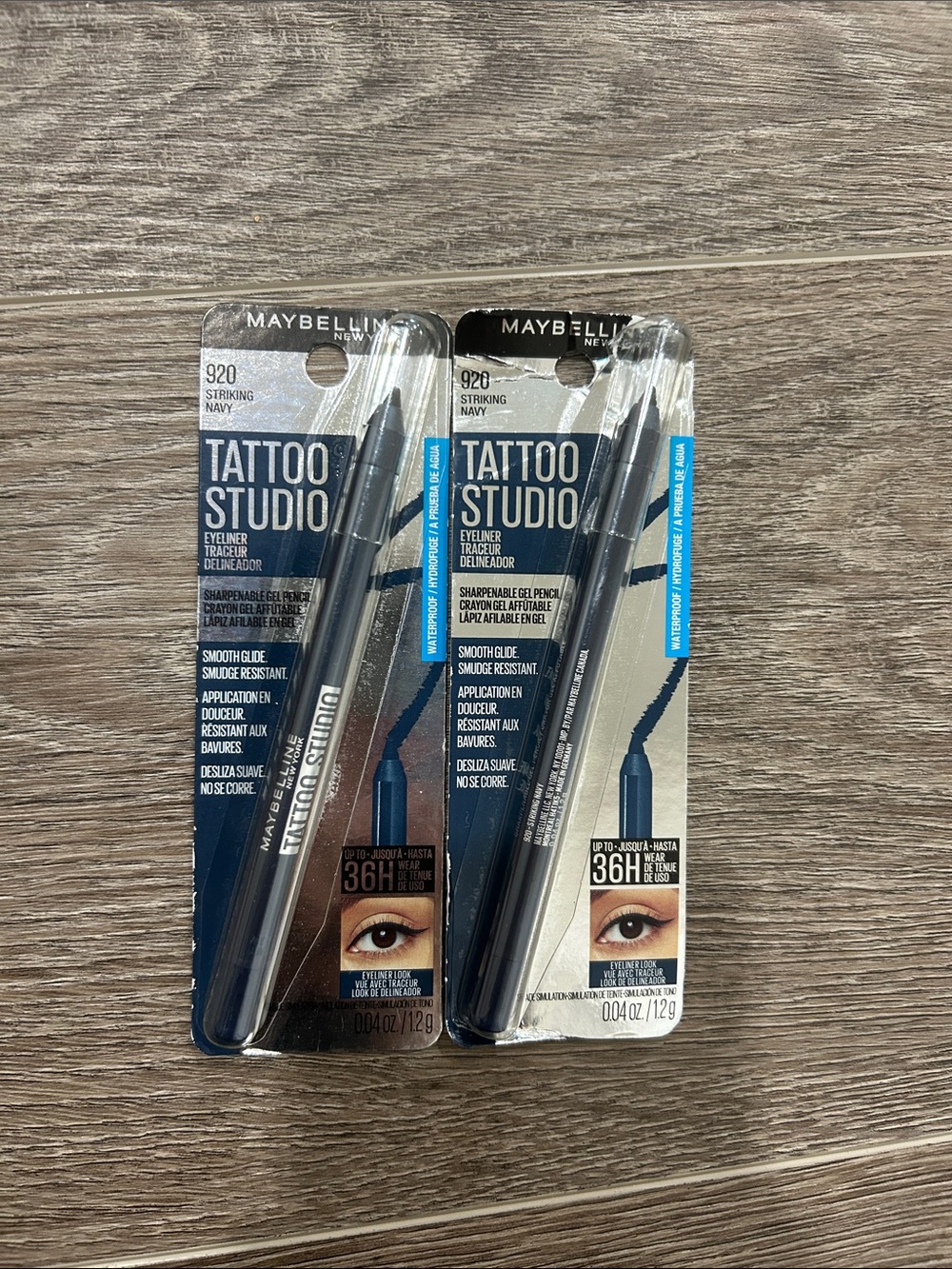 2X Maybelline Tattoo Studio Waterproof Eyeliner #920 Striking Navy